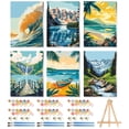 thumbnail image 1 of Juego de 6 pinturas de paisaje por números de CraftCraze, 30 x 20 cm, 1 of 9