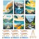 thumbnail image 1 of Juego de 6 pinturas de paisaje por números de CraftCraze, 30 x 20 cm, 1 of 9