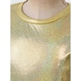 thumbnail image 7 of renvena Boys Girls Crop Top Metallic Shiny Long Sleeve Tank Top T-Shirt Toddler Sequins Dance Leotard Hip Hop Outwear, 7 of 7