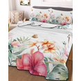 thumbnail image 3 of Quilts Full Size, Summer Tropical Soft Comforter Bedding Set for Bed, Watercolor Palm Leaves Butterfly Flower Lightweight Quilted Bedspread with Pillow Cover(2 Pieces) for All Season, 78x90 Inch, 3 of 6