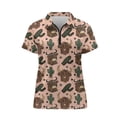 thumbnail image 6 of Whosucclay Western Highland Cow & Cactus Pattern Golf Polo Tops for Outdoor Sports Travel, Soft Polyester Tennis Shirts Quick Dry Breathable Golf Shirt Size XX-Large, 6 of 10