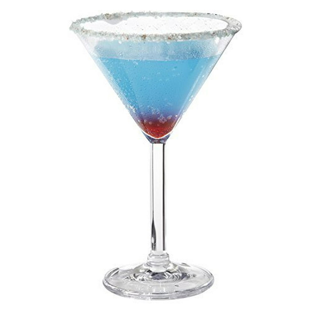 G.E.T. HeavyDuty Shatterproof Plastic Martini Cocktail Glasses, 10