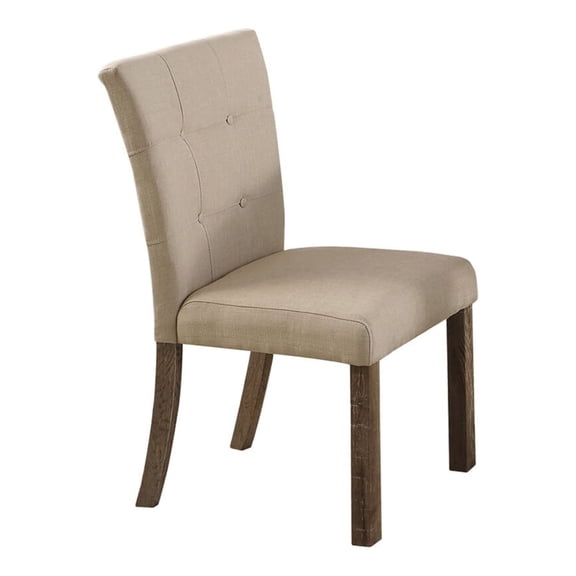 Nmkwnr Pack of 2 Upholstered Side Chair Dining Chair with Wood Legs, Light Gray