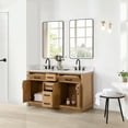 thumbnail image 4 of Gavino 60" Wood Vanity in Light Brown with Composite Stone Top and Mirror, 4 of 17