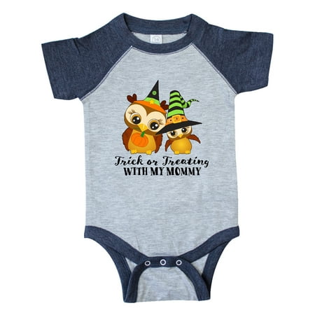 

Inktastic Trick or Treating with my Mommy with Cute Witch Owls Gift Baby Boy or Baby Girl Bodysuit