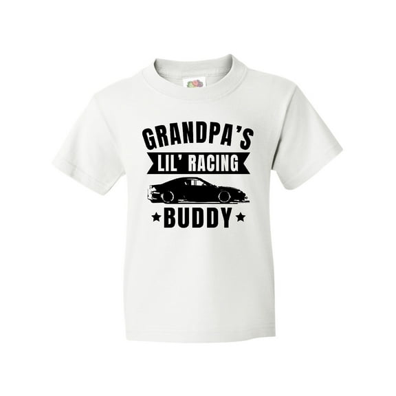 Inktastic Grandpas Lil Racing Buddy Youth T-Shirt