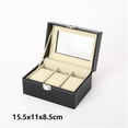 thumbnail image 1 of 3/6/12 Slot PU Leather Watch Display Case Black Men's Watch Organizer Box, 1 of 6