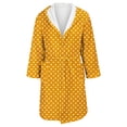 thumbnail image 4 of Women's Fleece Plush Robe Long Warm Plush Bathrobe Loungewear Jacket Printed Comfort Robe, 4 of 5