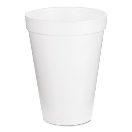 - Dart 12J12 Foam Drink Cups, 12oz, White, 25 per Bag (Case of 40 Bags)