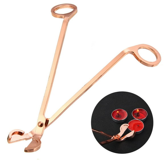Lingouzi Stainless Steel Candle Wick Oil Lamp Trimmer Scissors Cutter Snuffers Rose Gold