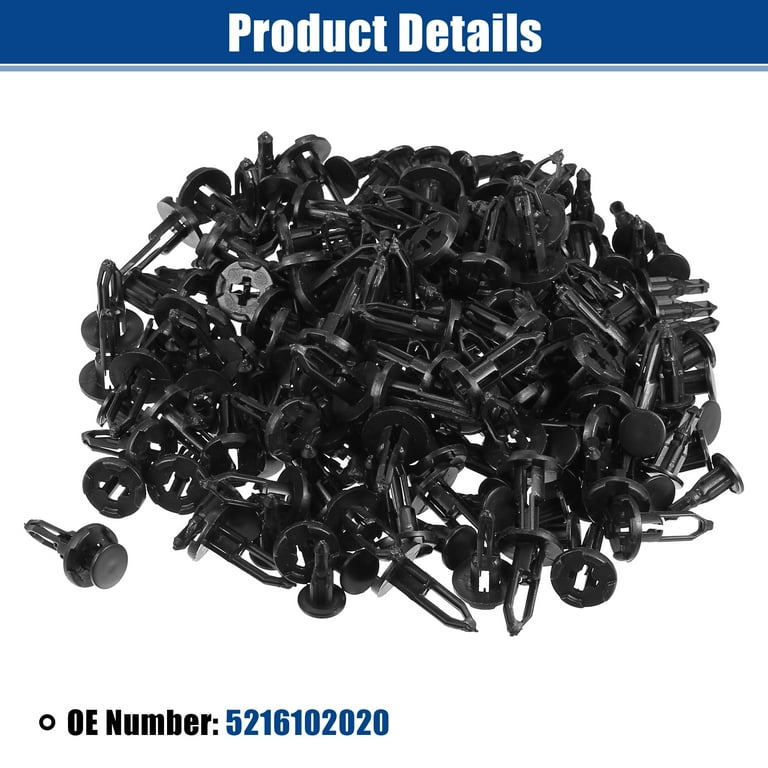 Unique Bargains 100 Pcs Car Front Bumper Retainers Clips Push Type
