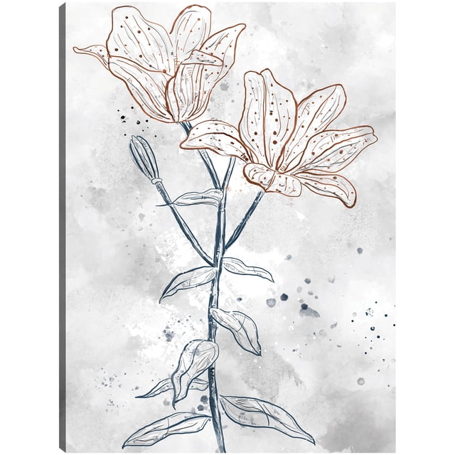 Cuadro Decorativo - Cuaderno de bocetos de jardín II Jr Impresión en canvas, estrechado