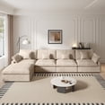 thumbnail image 5 of Sdorens 155" Cloud Couch Sectional Modular Sofa,Comfy Sectional Couch with Ottoman Deep Seat Chenille L Shaped Sofa,Modular Couches for Living Room,Bedroom and Apartment,Khaki, 5 of 15