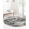 thumbnail image 3 of Rugs.com Blossom Collection Rug – 3 Ft Round Charcoal Medium Rug Perfect For Kitchens, Dining Rooms, 3 of 9