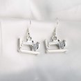 thumbnail image 4 of 1 Pair Sewing Machine Design Pendant Earrings Creative Funny Ear Hooks Ear Jewelry for Women Ladies Stylists, 4 of 7