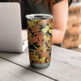 thumbnail image 4 of 20oz Tumblers Autumn Fall Leaves Pattern Stainless Steel Vacuum Insulated Double Wall Travel Tumbler Cups Mug with Lid and Straw,Cleaning Brush for Cold & Hot Drinks, 4 of 7