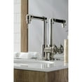 thumbnail image 3 of Kingston Brass KSD144RXPN Belknap One-Handle Single-Hole Bathroom Faucet with Deck Plate and Push Pop-Up Drain, Polished Nickel, 3 of 7
