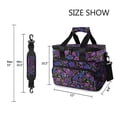 thumbnail image 3 of FORMRS Insulated Cooler Bag 24 Cans Capacity Soft Leakproof Lunch Box with Side Pockets, Violet Blooms Pattern, 3 of 7