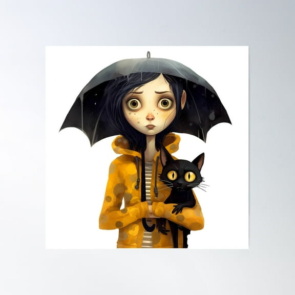 Coraline Fan Art Poster Wall Art, Modern Wall Decor For Living Room Bedroom, 17x17 UNFRAMED