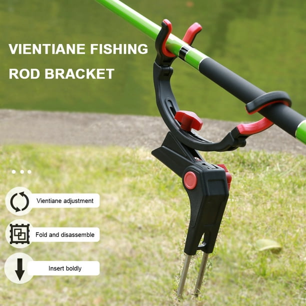 HonHaione Fishing Pole Holder Foldable Bracket Sea Lake Fish Rod Rack Stand  (Single) 