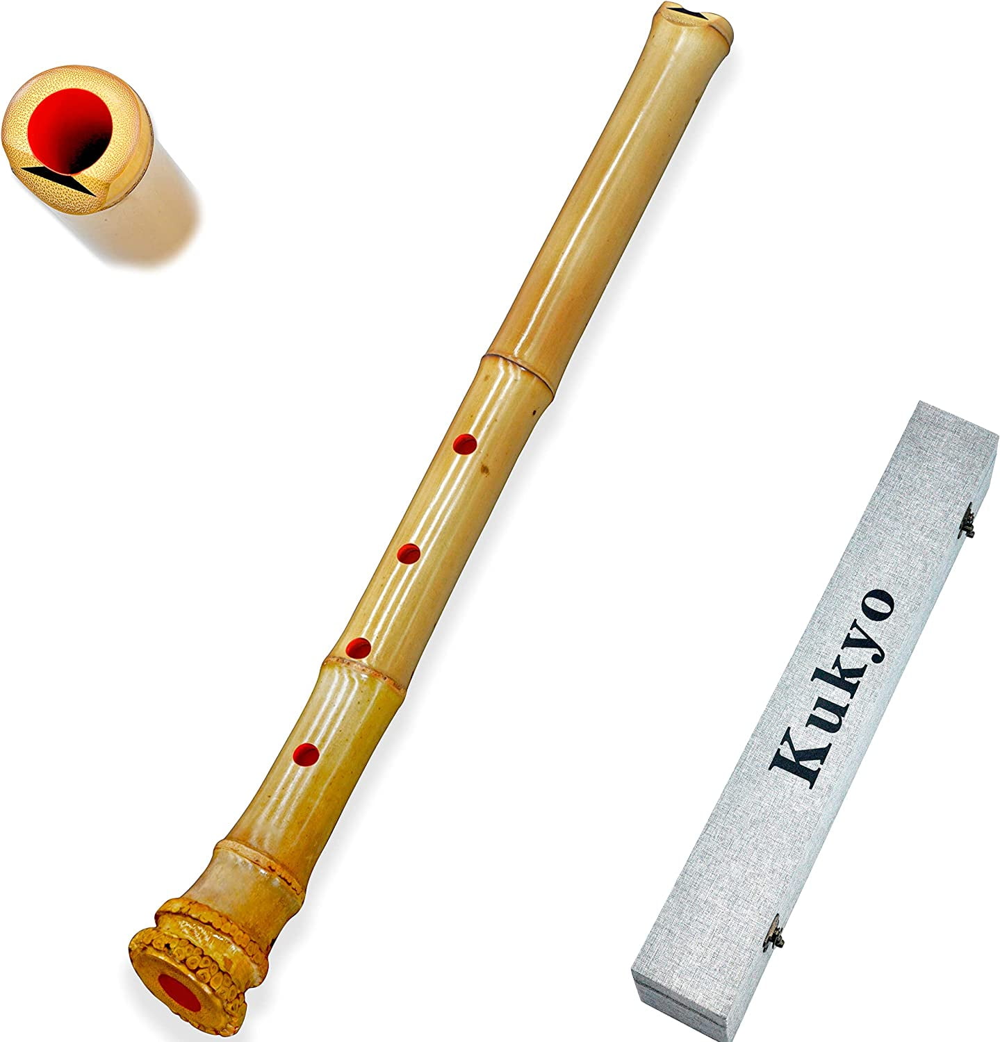 Shakuhachi de 5 agujeros - 1.8 pentatónicos 5 agujeros Shakuhachi flauta de bambú Zen instrumento de meditación