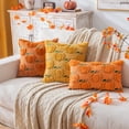 thumbnail image 2 of Fall&nbsp;Pumpkin Yellow Throw Pillow Covers 18x18 Inch,&nbsp;Pack of 2 Decorative Autumn Pillows Cases for&nbsp;Halloween Holiday Decor Couch Sofa&nbsp;Living Room Decorations, 2 of 6