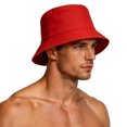 thumbnail image 4 of Hot Summer Bucket Hat Short Brim- Trendy Cotton Sun Hat for Beach, Golf, Fishing - Fun Outdoor Vacation Boonie for Men and Women Red, 4 of 4