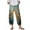 Blue, variant on TSADFHJI Long Skirts for Women Black Women's Capris Casual Pants Summer Printed Short Cotton Pants Comfortable Loose Pants with Pockets Xl Green