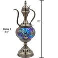 thumbnail image 6 of SILVERFEVER Mosaic Turkish Teapot Lamp Moroccan Glass for Table Desk Bedside Bronze Base Bundle with E12 Light Bulb Spring Pastels, 6 of 9