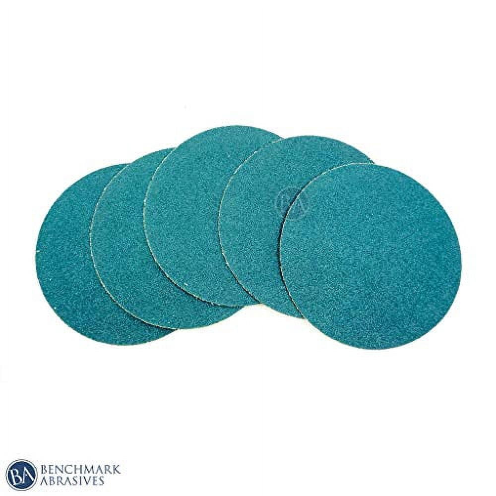 Benchmark Abrasives 12" Premium Zirconia No Hole PSA Discs, Self Adhesive Random Orbital Sander Discs for Sanding Polishing on Metal Wood Fiberglass (5 Pack) - 36 Grit