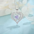 thumbnail image 4 of Inpasne Women Heart Butterfly Necklace 925 Sterling Silver Alexandrite Necklace June Birthstone Pendant Jewelry Gifts for Women Her Mom Wife Girlfriend Daughter Sister, 4 of 6