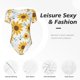 thumbnail image 4 of Balery Sunflowers Body de cuello redondo de manga corta para mujer Tops de manga corta Tops básicos-Medium, 4 of 7