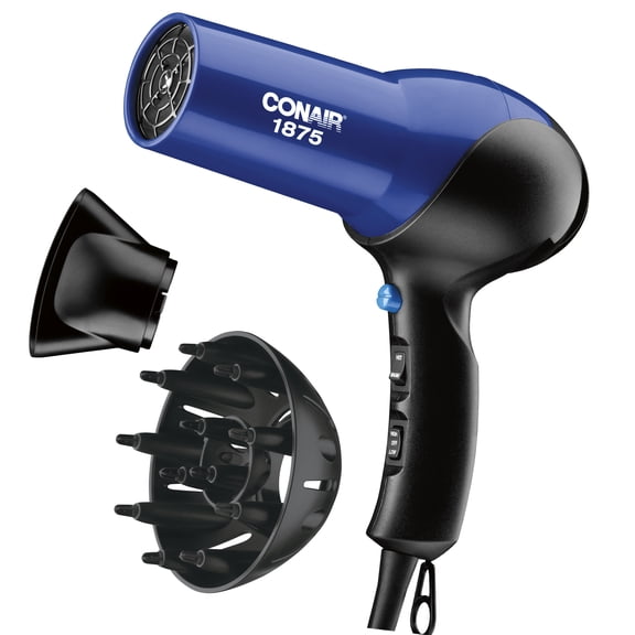 Conair 1875W Ionic Shine Turbo Dryer w/Atts - Blue & Black