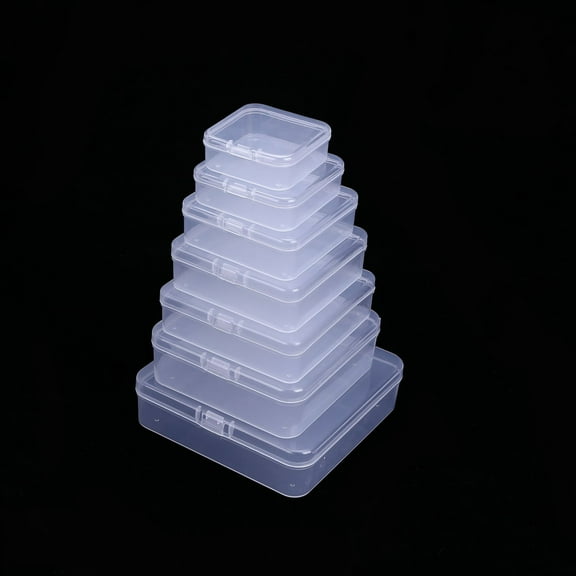 SOPOTUTU Transparent Plastic Beads Storage Box Organizer, Rectangular PP Container, 30 Compartments for Craft Supplies