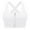 White, variant on Pretty Comy Zipper in Front Sports Bra High Impact Strappy Back Support Workout Top