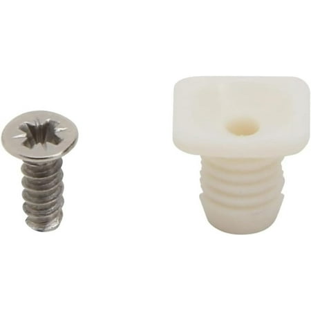 

8mm Plastic Hinge Dowel Inserts with Screws 100 Pcs (100)