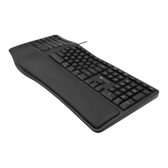 X9 Performance Clavier Ergonomique Filaire avec Repose-Poignet - Type Confortablement Plus Long - Clavier Filaire USB pour Portable avec Coussin, 110 Touches et Câble de 5 Pi - Clavier Divisé pour PC, Clavier d'Ordinateur Ergonomique