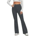 thumbnail image 4 of REALiKUN Flare Leggings for Women High Waisted Seamless Yoga Pant Wide Leg Workout Athletic Gym Leggings, 4 of 8