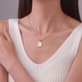 thumbnail image 5 of HESHPAWS Shell Initial Necklace for Women A-Z Letter Pendant Necklace Womens Capital Letter Yellow Gold Plated Stainless Steel Cable Chain 18 in, 5 of 10