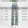 thumbnail image 3 of Taqqpue Women's Maternity Jeans Solid Color Straight Wide Leg Stretchy Over the Belly Pregnancy Jeans Comfy Denim Work Pants with Pockets for Women, 3 of 5