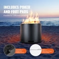 thumbnail image 6 of Smokeless Fire Pit Stove Bonfire,H: 12.6 inxDia: 15 in ,Wood Burning Fireplaces with Removable Ash Pan,SUS430 Stainless Steel inner Portable Outdoor Firepit,Ideal for Outdoor Patio Camping, 6 of 12