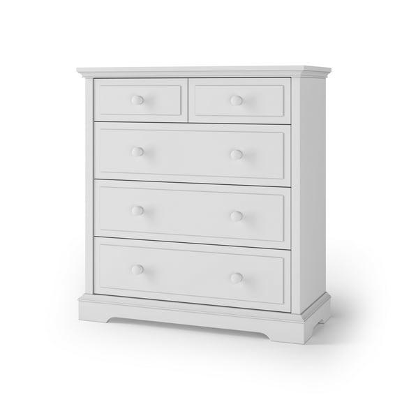 Child Craft Universal Select 4 Drawer Chest for Nursery or Bedroom, Plenty of Storage, Anti-Tip Kit Included to Prevent Tipping, Non-Toxic, Baby Safe Finish (Matte White)