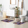 thumbnail image 6 of Yayeee Bath Rug for Bathroom Floor Non Slip Rectangle Fluffy Soft Absorbent Mat, 16"x24", Purple Halloween Black Cat, 6 of 7