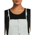 thumbnail image 4 of Celebrity Pink by Celebrity Pink Women's Comfort Stretch Denim Rompers, Plus Sizes 1X-3X, 2-Pack, 4 of 5