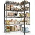 thumbnail image 2 of GDF Studio 5-Tier Metal Wire Shelving Unit, Adjustable Heavy Duty Storage Rack, Black, 2 of 7