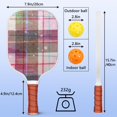 thumbnail image 3 of Pickleball Paddles Set Of 1, Fiberglass Surface, Denim Jean Print, 1 Paddle, 2 Balls & Bag, 3 of 5