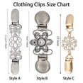 thumbnail image 4 of 10Pcs Cinch Clips Vintage Dress Clips Back Cinch Shawl Sweater Cardigan Collar Fit Wsist Cincher Clip Pant Waist Tightener Clothes Clip to Tighten Dress for Women(Classic Style), 4 of 8