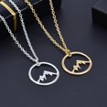 thumbnail image 5 of PVCS Collier Créatif Mode Rond Creux Petit Sommet de Montagne Collier Montagne Enneigée, 5 of 5