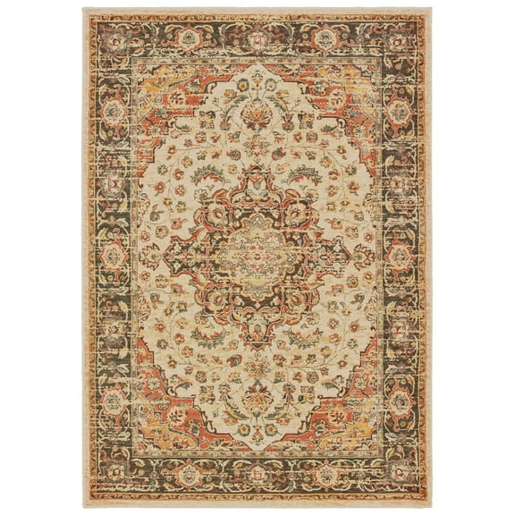 Sphinx Toscana Area Rug 9551A Ivory Floral Garland 1' 10" x 3' Rectangle