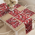 thumbnail image 2 of Ambesonne Peppers Table Runner & Placemats, Pattern of Chili Peppers, Placemat 4 pcs + Runner 16"x90", Vermilion Ruby Green, 2 of 2